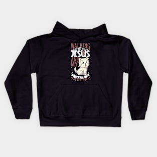 Jesus and dog - West Highland Terrier Kids Hoodie